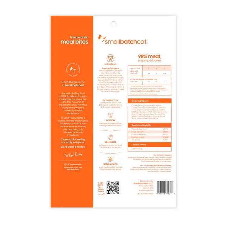 Smallbatch Freeze-Dried Chicken Cat Meal Bites-10 oz - Nail Gallerys