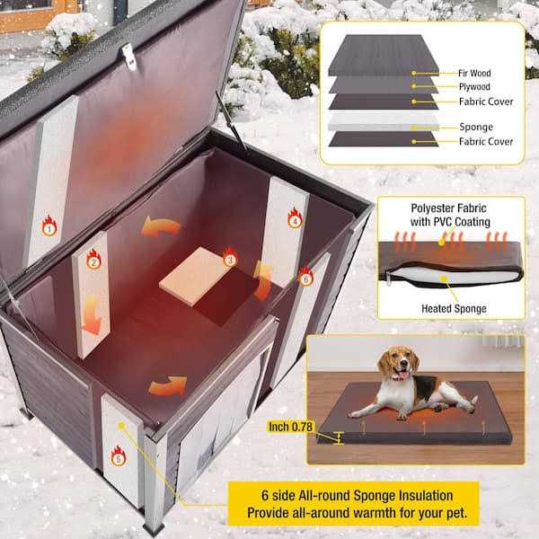 aivituvin Insulated Outdoor Dog House with Liner Inside Waterproof Roof - Nail Gallerys