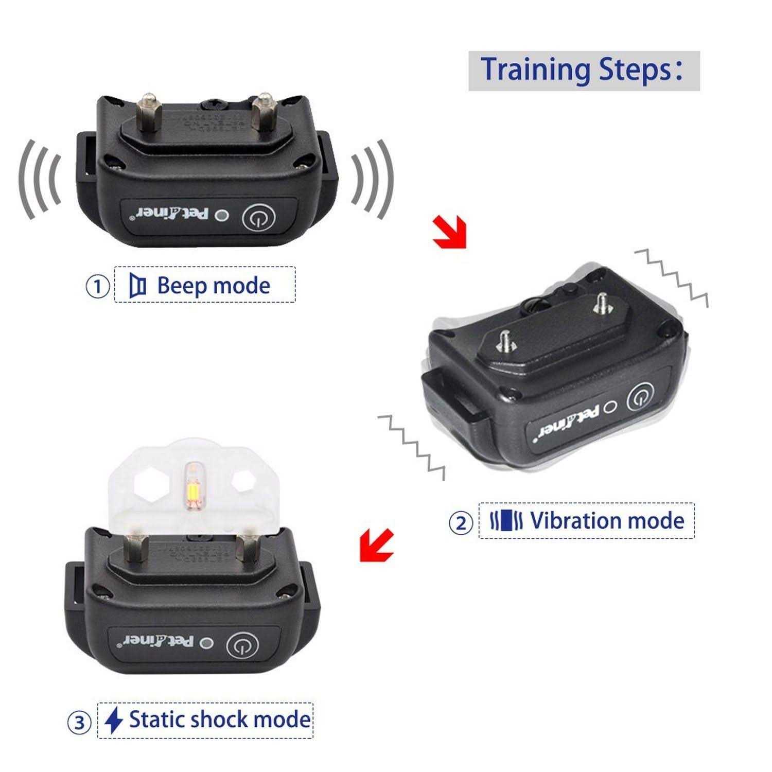 Petrainer Waterproof Rechargeable Electric Remote 2 Dog Shock Training Collar - Nail Gallerys