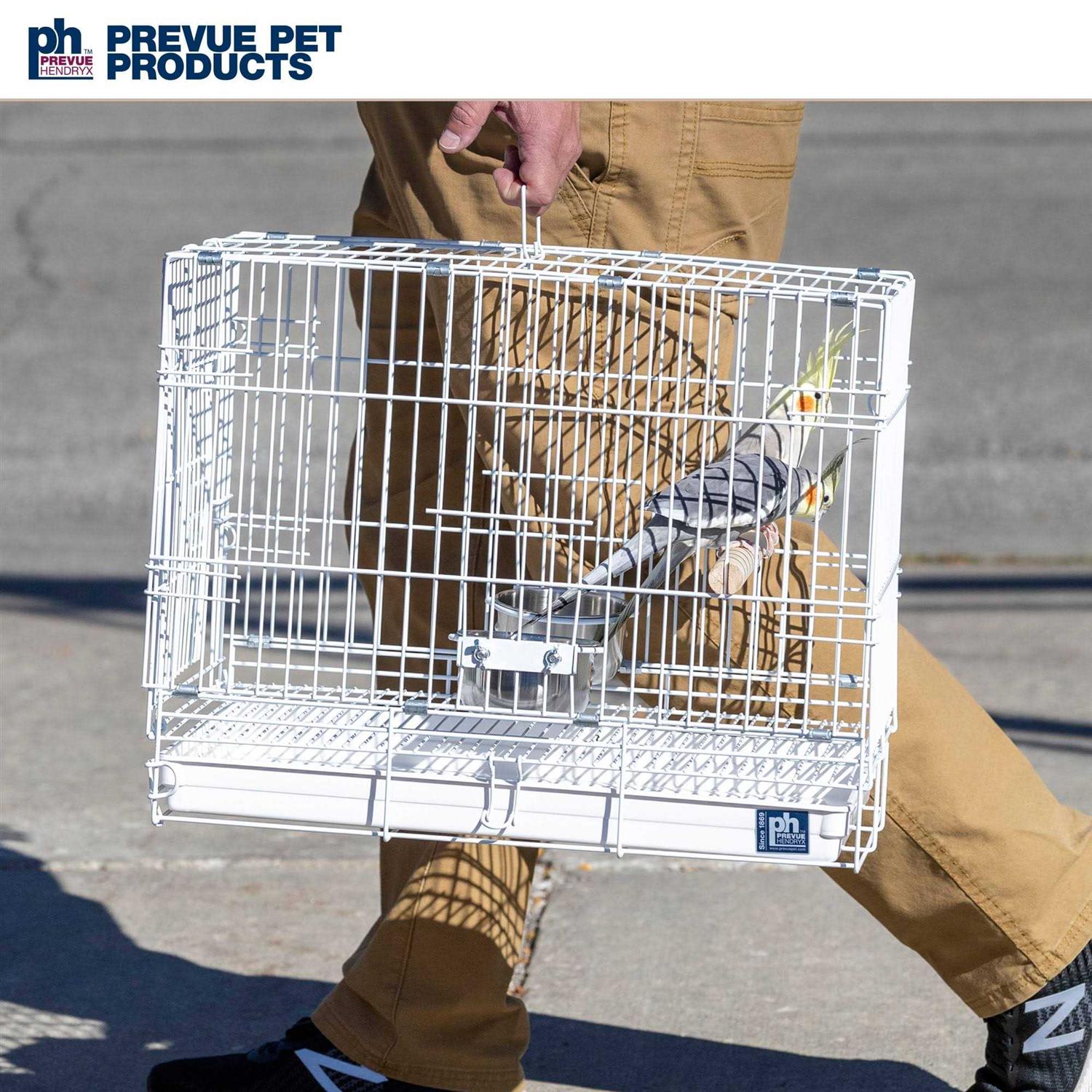 Prevue Pet White Travel Bird Cage - Nail Gallerys