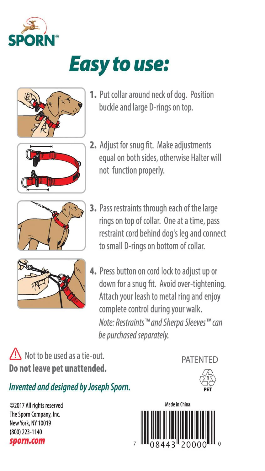 Sporn Big Dog Halter, Black - Nail Gallerys