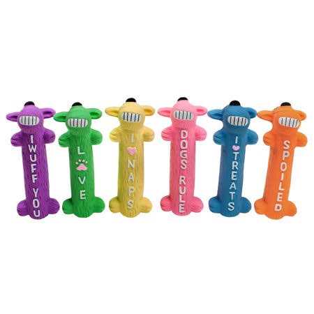 Multipet Loofa Latex Smiling Dog Toy - Nail Gallerys
