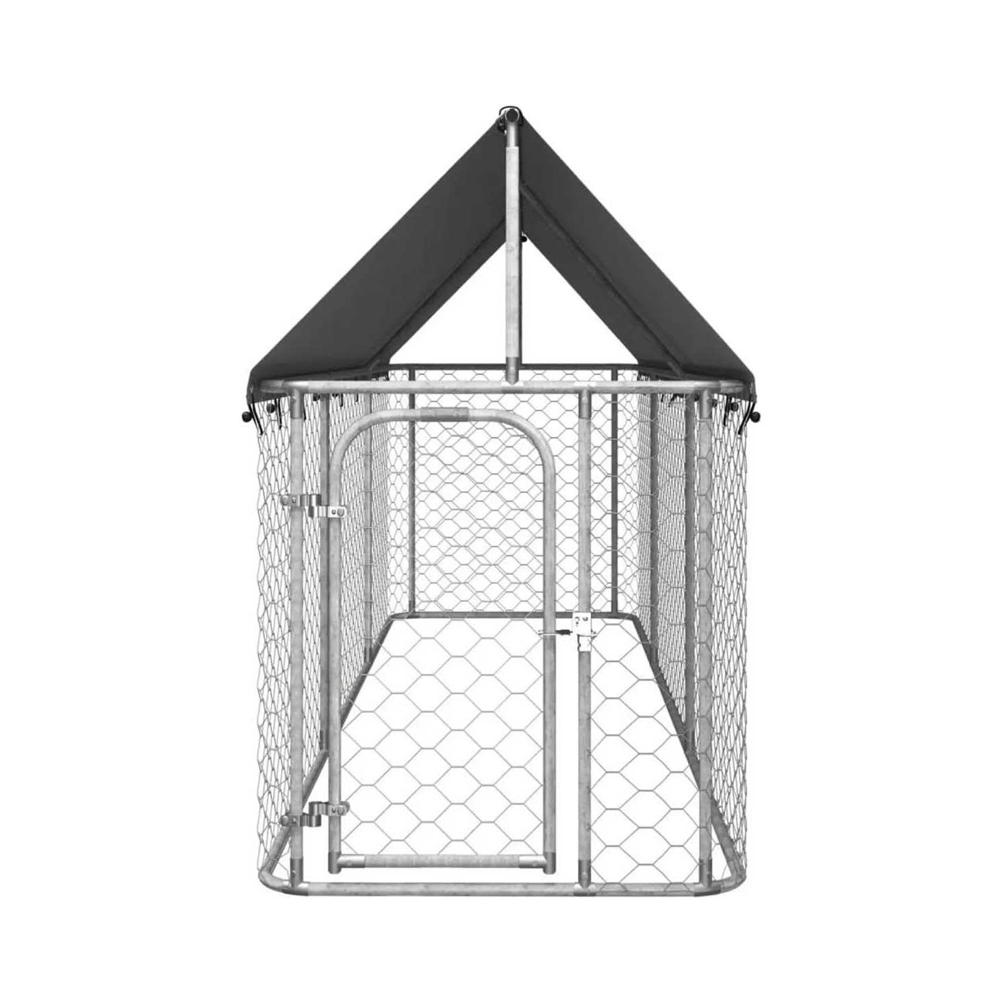 vidaXL Outdoor Dog Kennel with Roof - Nail Gallerys