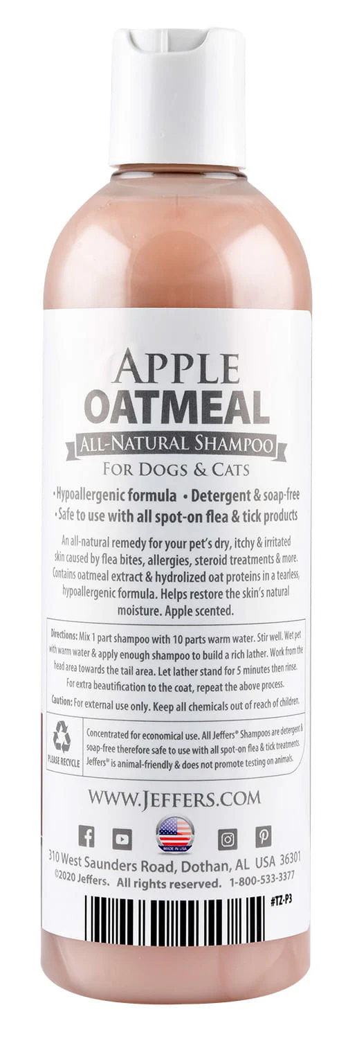 Pet Apple-Oatmeal Shampoo for Dogs and Cats - Nail Gallerys