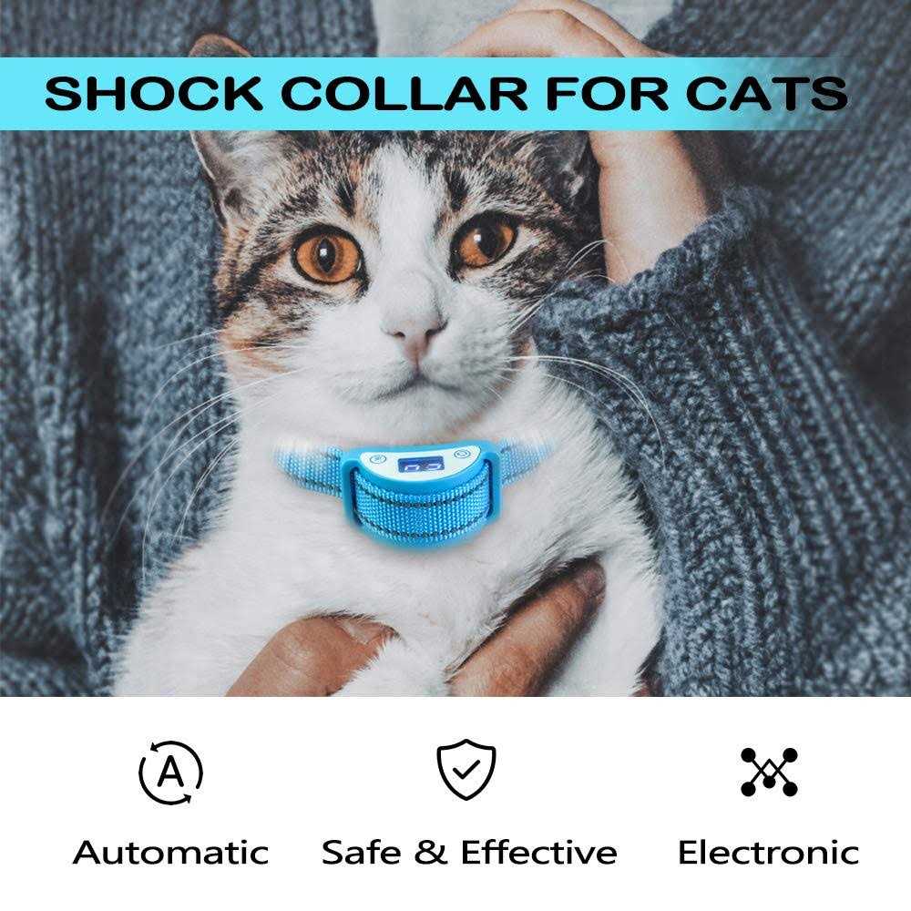Paipaitek Cat Shock Collar,Automatic Trainer Collar for Cats Meowing Designed - Nail Gallerys