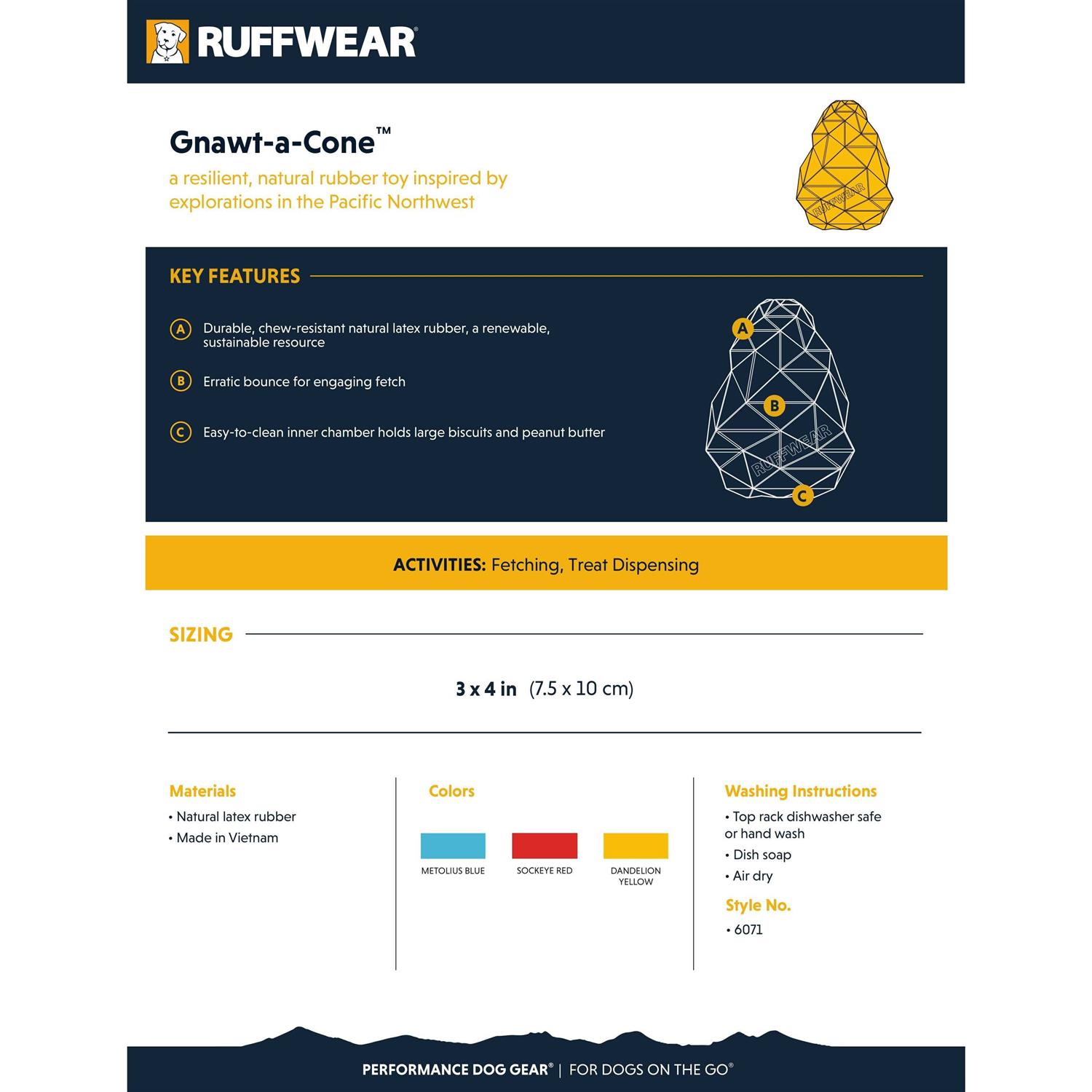 Gnawt-a-Cone Toy Ruffwear - Nail Gallerys