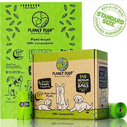 PLANET Poop Home Compostable Dog Poop Bags Pet Waste Bags on Refill Rolls - Nail Gallerys