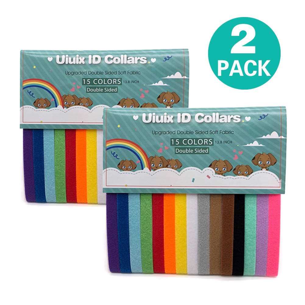 Puppy Whelping Collars Uiuix 15 Colors Puppy ID Collars Double-Sided Soft Adjustable ID Bands for Newborn Pet Dog Cat - Nail Gallerys
