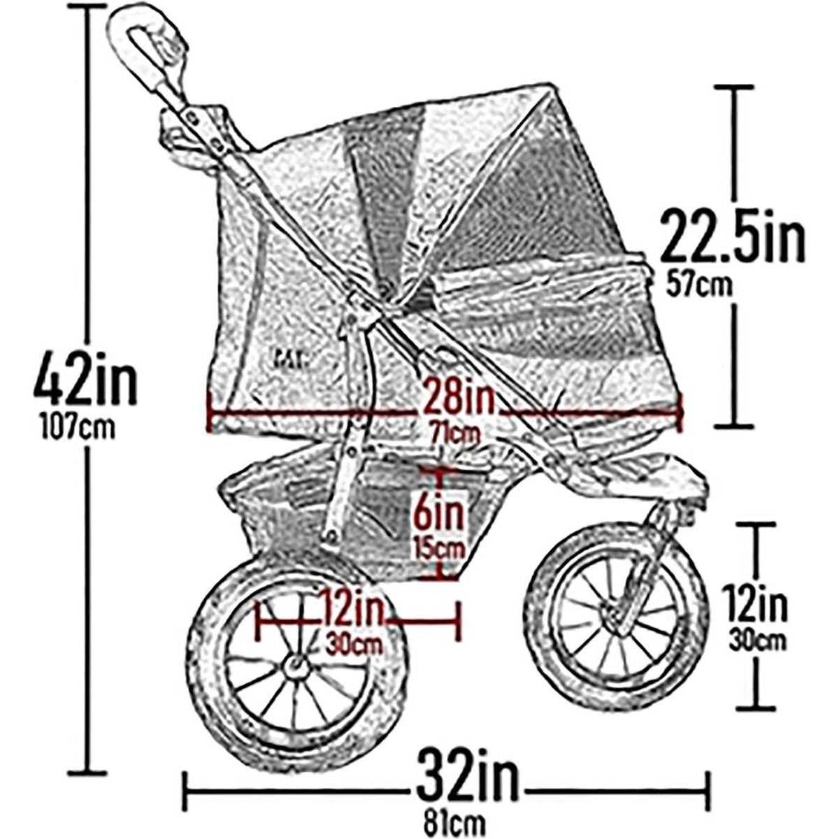 Pet Gear AT3 No-Zip Pet Stroller - Nail Gallerys