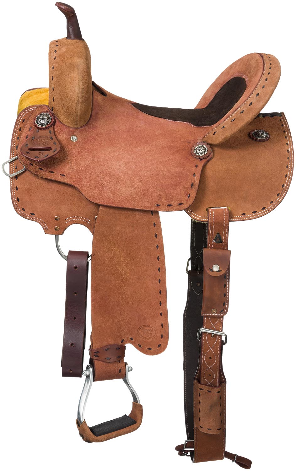 Royal King Branson Roughout Barrel Saddle, Brown - Nail Gallerys
