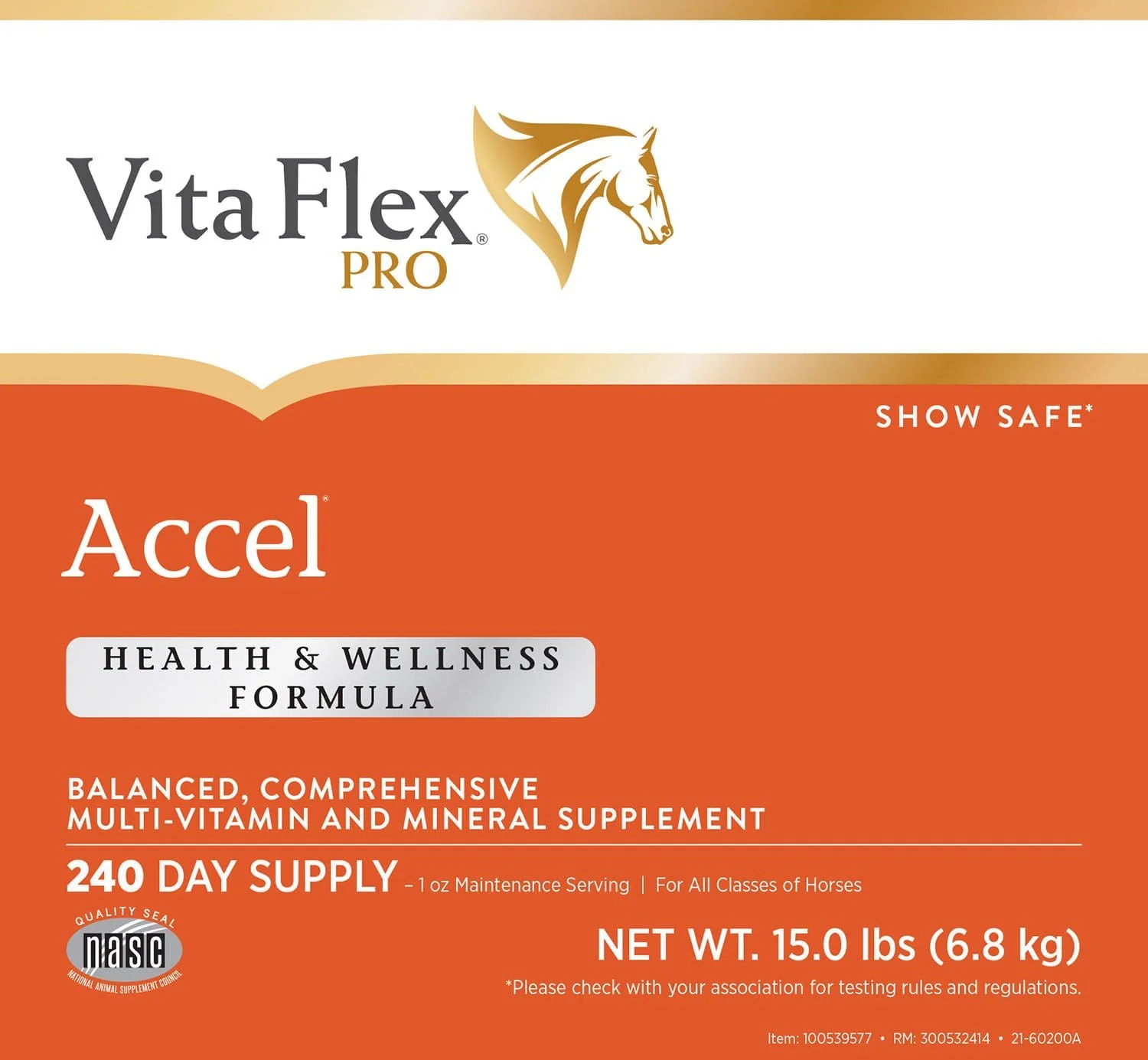 Vita Flex Pro Accel Health & Wellness Formula, Supplement for Horses - Nail Gallerys