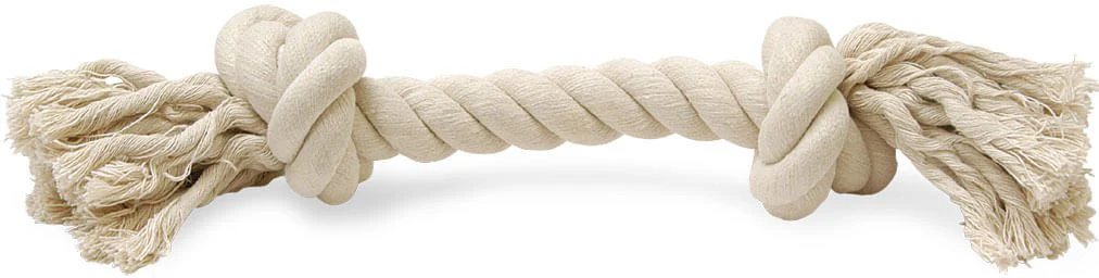 White Rope Bone Dog Tug Toy - Nail Gallerys
