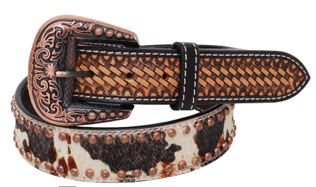 Rafter T Peppered Hide Ladies' Belt - Nail Gallerys