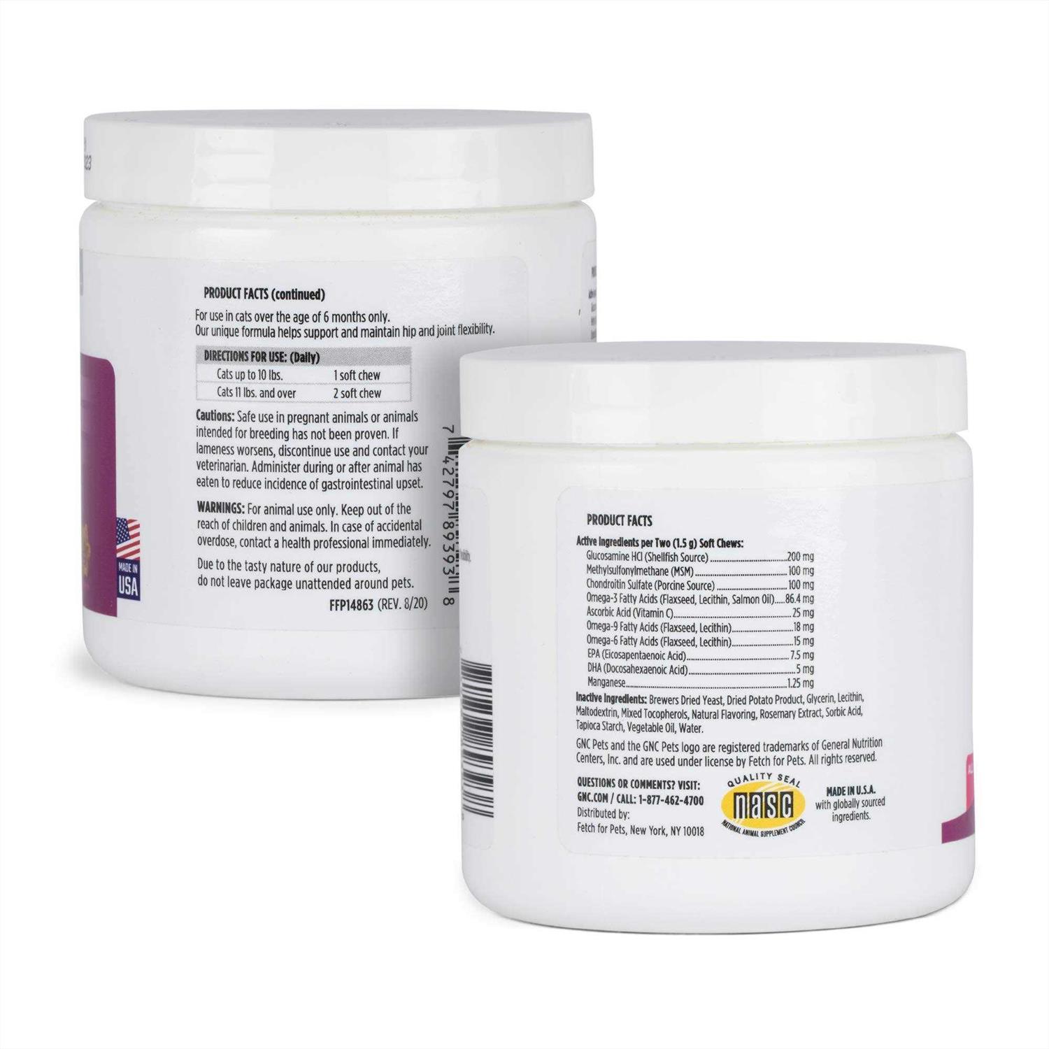 GNC Pets Advanced Hip Joint Cats Supplements 60 ct Cat Soft Chews for Hip Joint Support - Nail Gallerys