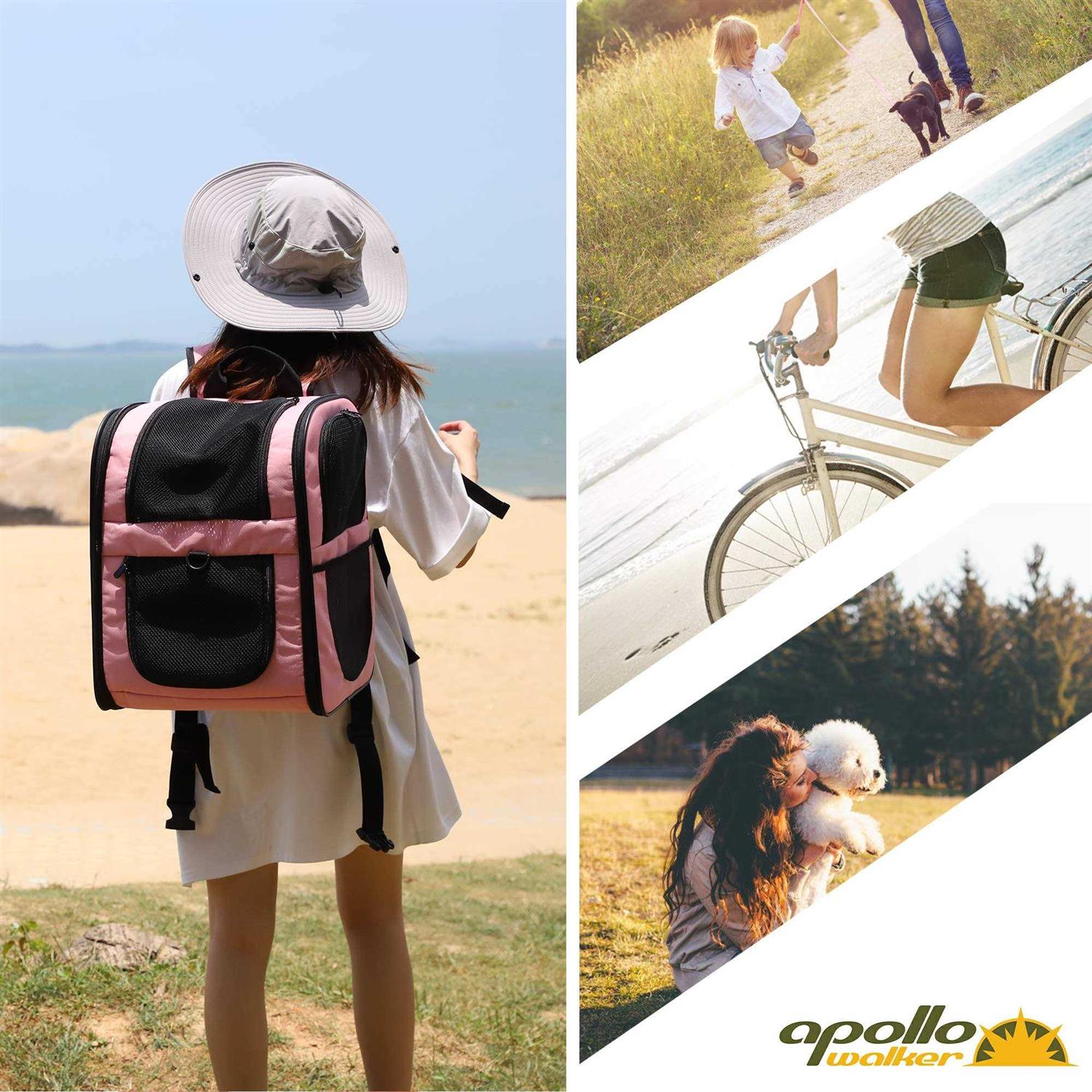 Apollo walker Pet Carrier Backpack for Large/Small Cats and Dogs, Puppies, Safety Features and Cushion Back Support for Travel - Nail Gallerys