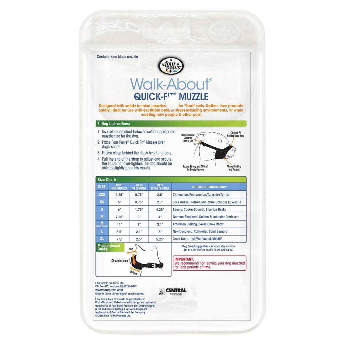 Four Paws Muzzle Quick Fit - Nail Gallerys