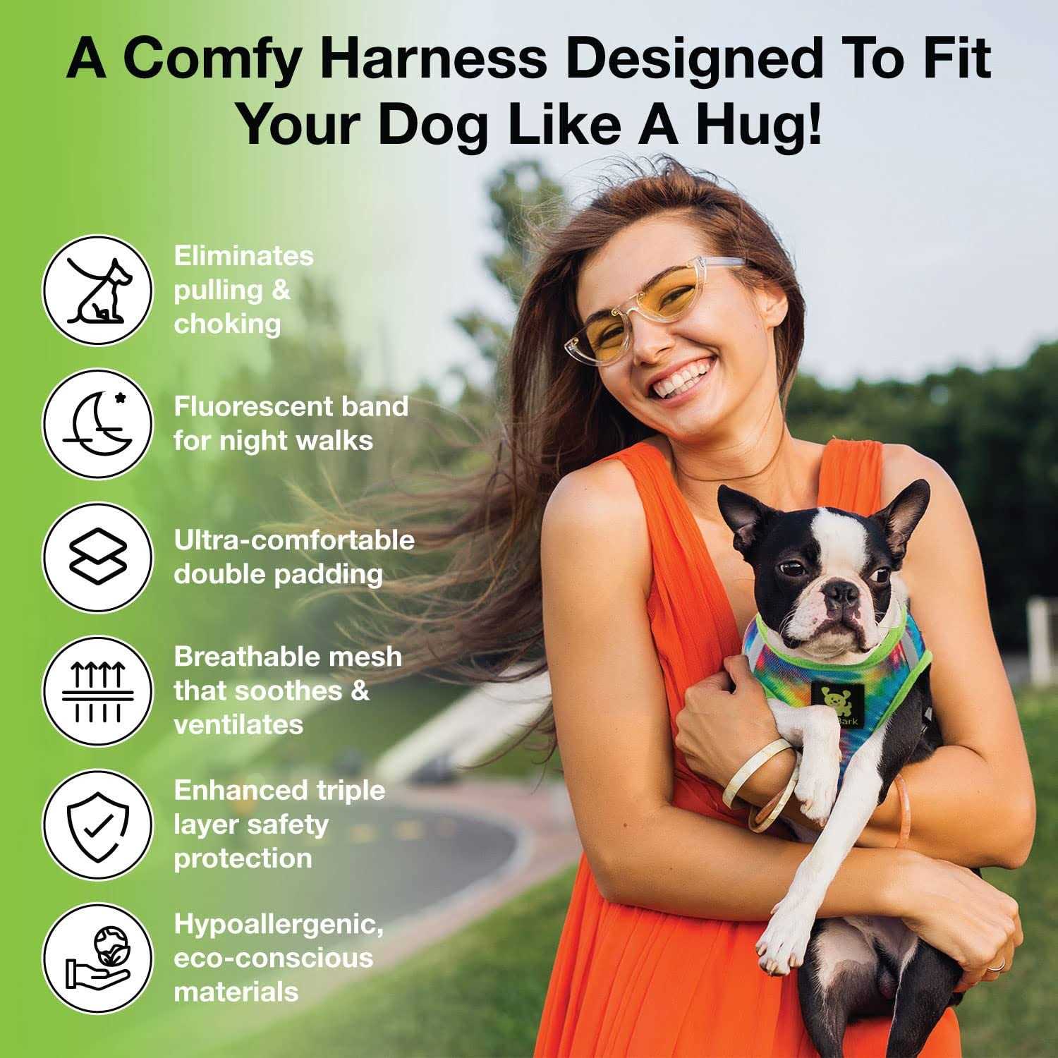 EcoBark Step in Dog Harness Soft Mesh Dog Harnesses and Small Dogs Eco-Friendly - Nail Gallerys