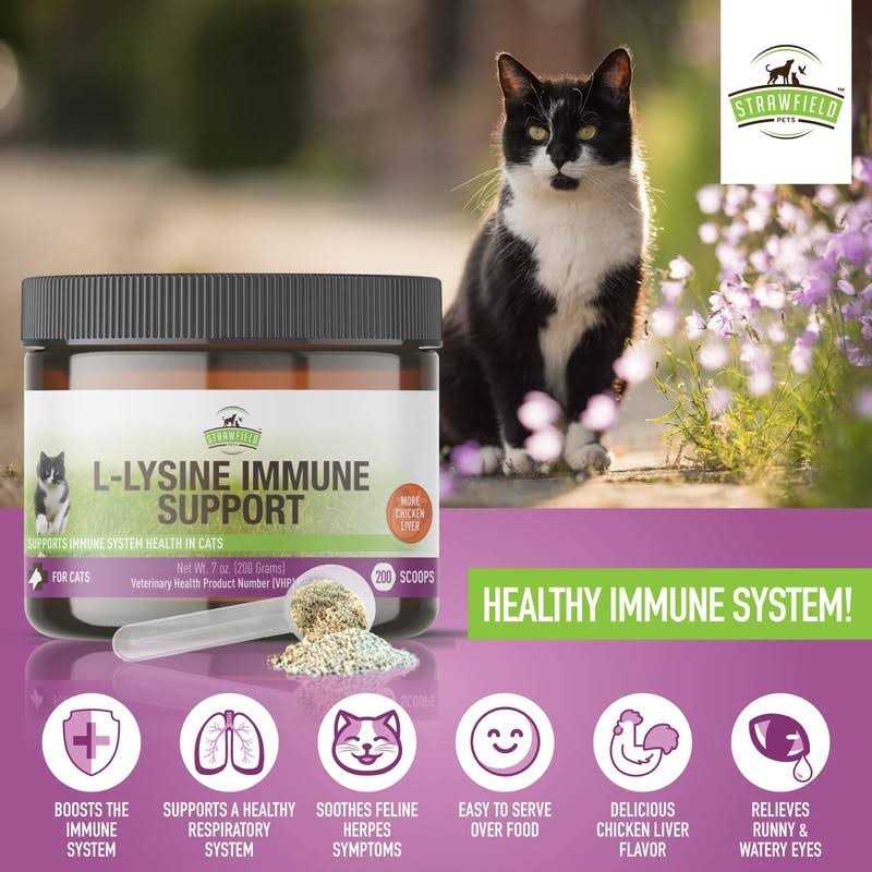 Strawfield Pets L-Lysine for Cats Supplement Powder Granules for Cat Cold - Nail Gallerys