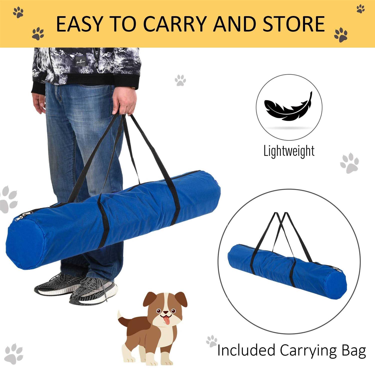 Pawhut 4 Piece Dog Agility Equipment with Adjustable Height Jump Bars - Nail Gallerys