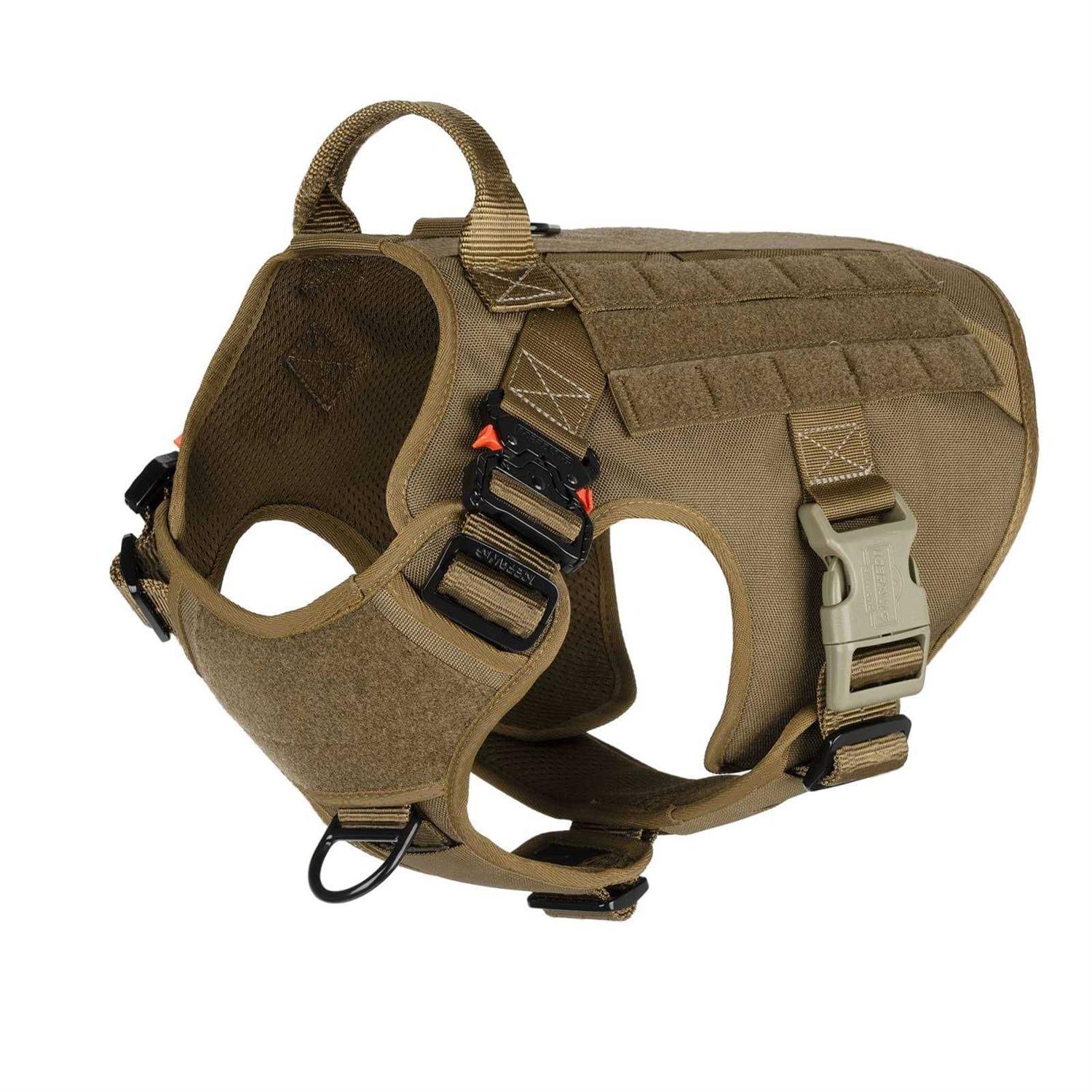 Icefang Tactical Dog Harness Size,2X Metal Buckle,Working Dog Molle Vest with Handle,No Pulling Front Leash Clip,Hook and Loop Panel - Nail Gallerys