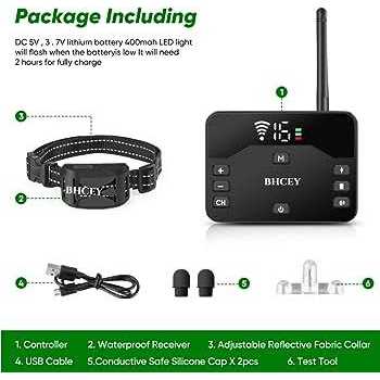 BHCEY Wireless Dog Fence 2023 Electric Fence for 2 Dogs Shocks Training collar Remote 2-in-1Wireless Pet containment System with Adjus - Nail Gallerys