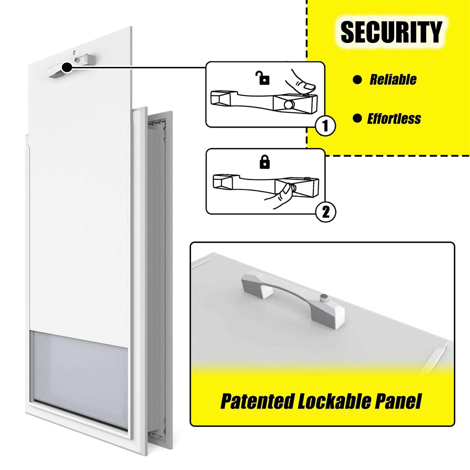 URSPET XL Dog Door for Exterior Doors Heavy Duty Aluminum Doggie Door, Extreme Weather Doggy Door, Giant Dog Door for Large and Extra Large Dogs Up - Nail Gallerys