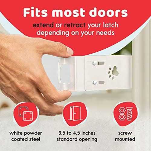 TheDoorLatch 4-in x 86-in White Powder Coat Steel Small Dog/Cat Door for Entry Door DL-WH - Nail Gallerys