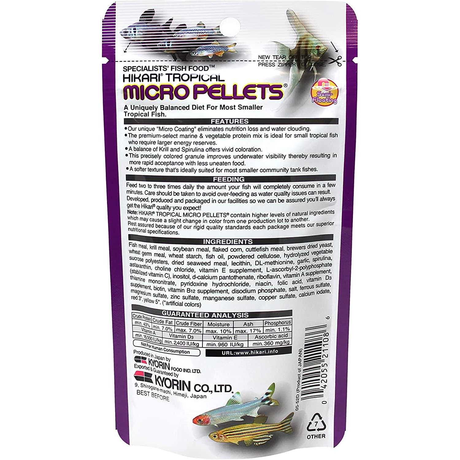 Hikari Tropical Micro Pellets - Nail Gallerys