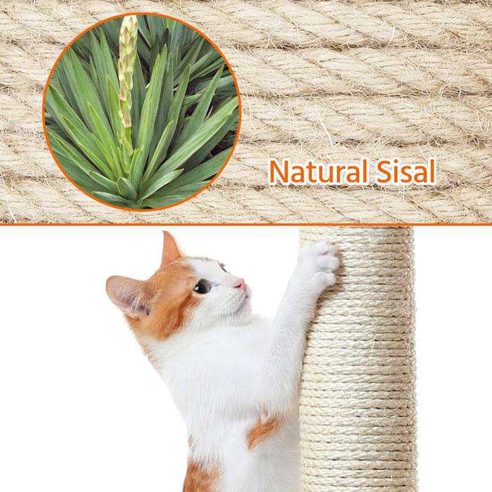 Topeakmart Medium Plush Cat Tree Condo with Basket - Nail Gallerys