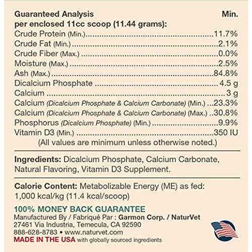 NaturVet Calcium Phosphorus Plus Vitamin D Powder for Dogs - Nail Gallerys