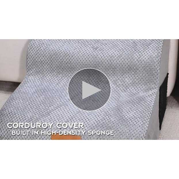 Topmart 3 Tiers Foam Dog Ramps/Steps,Non-Slip Dog Steps,Extra Wide Deep Dog Stairs,High Density Foam Pet Stairs/Ladder,Best for Older Dogs,Cats - Nail Gallerys