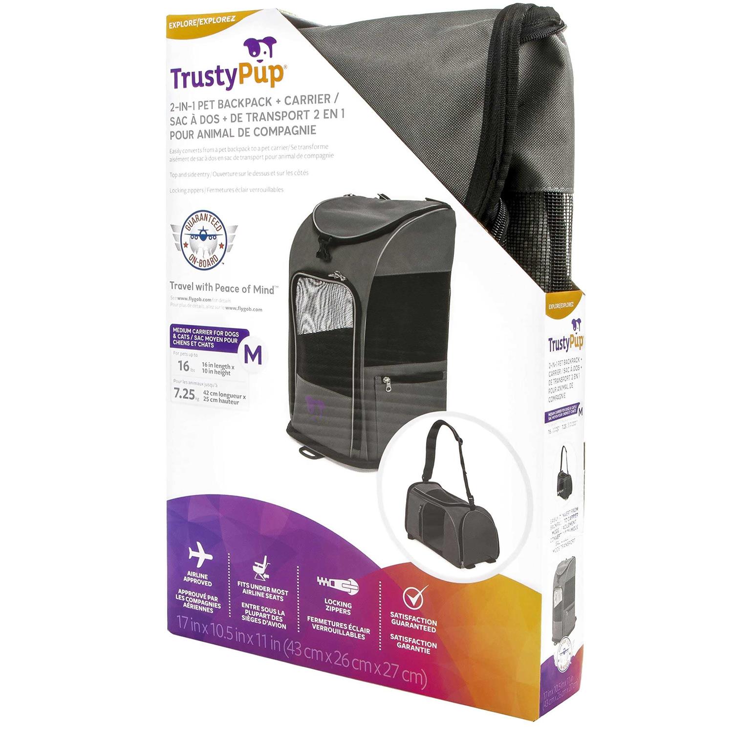 Trustypup 2-in-1 Pet Backpack Travel Carrier - Nail Gallerys