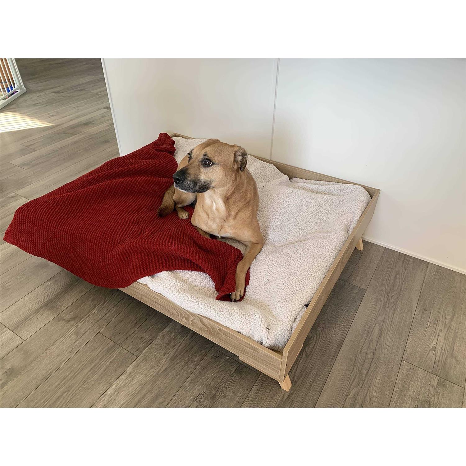 Midlee Raised Wooden Dog Bed Frame - Nail Gallerys