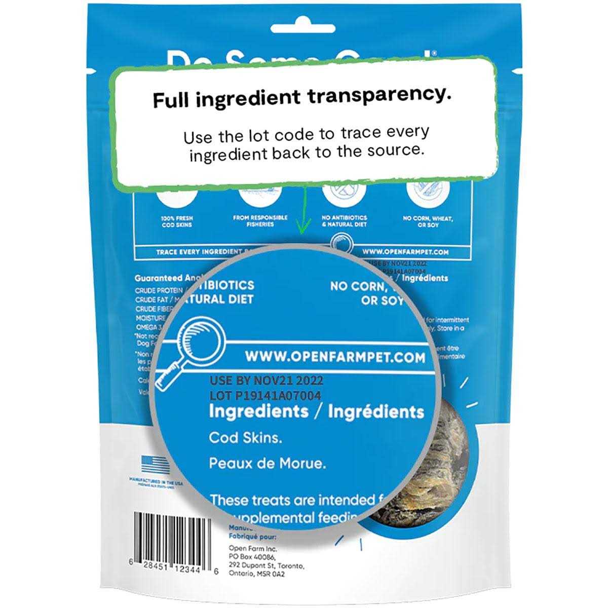 Open Farm Cod Skins Dehydrated Dog Treats - Nail Gallerys