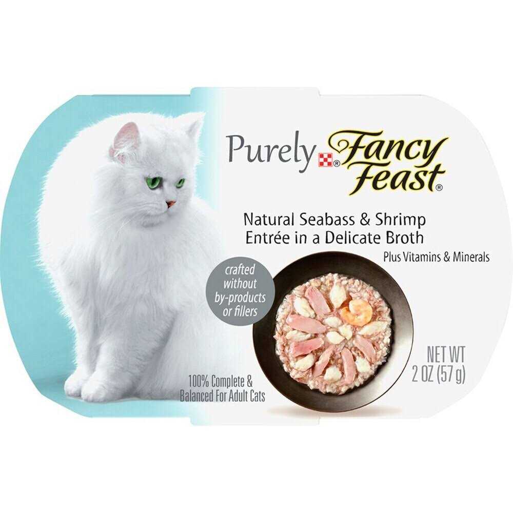 Fancy Feast Purely Natural Seabass & Shrimp in Broth Cat Food - Nail Gallerys