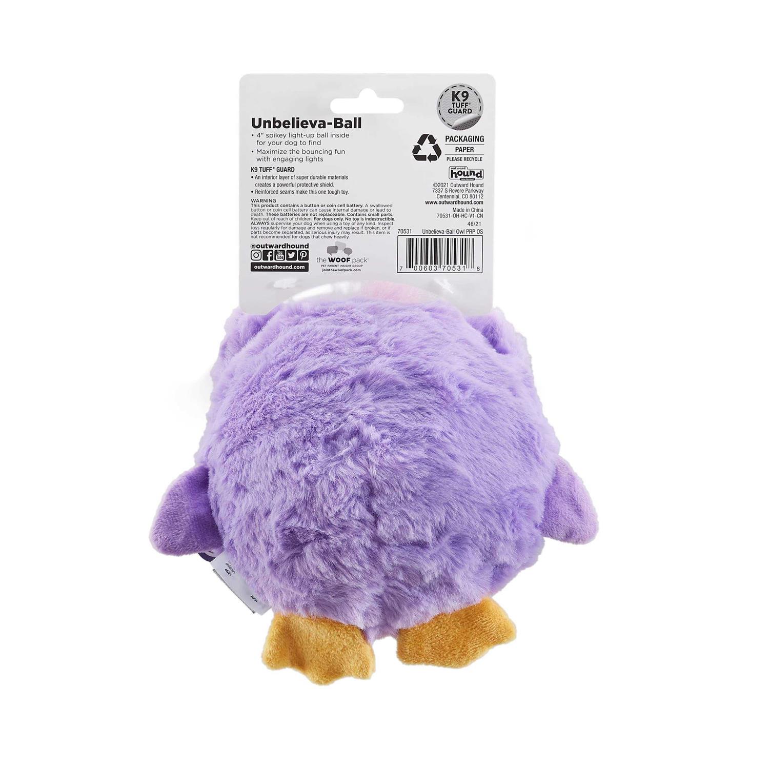 Outward Hound Unbelieva-Ball Owl Interactive Plush Toy with Light up Dog Ball - Nail Gallerys