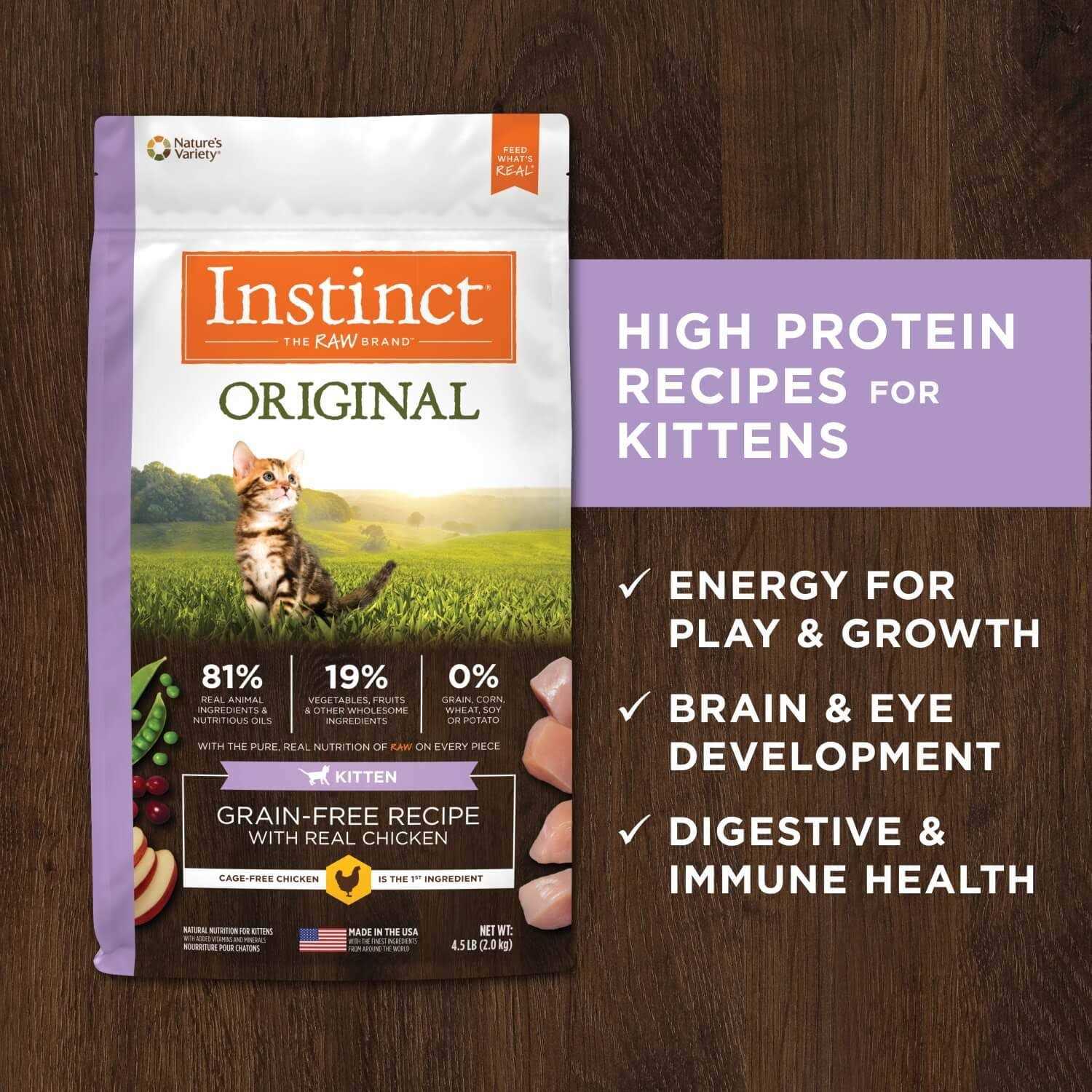 Instinct Original Kitten Grain Free Recipe with Real Chicken Natural Dry Cat Food - Nail Gallerys