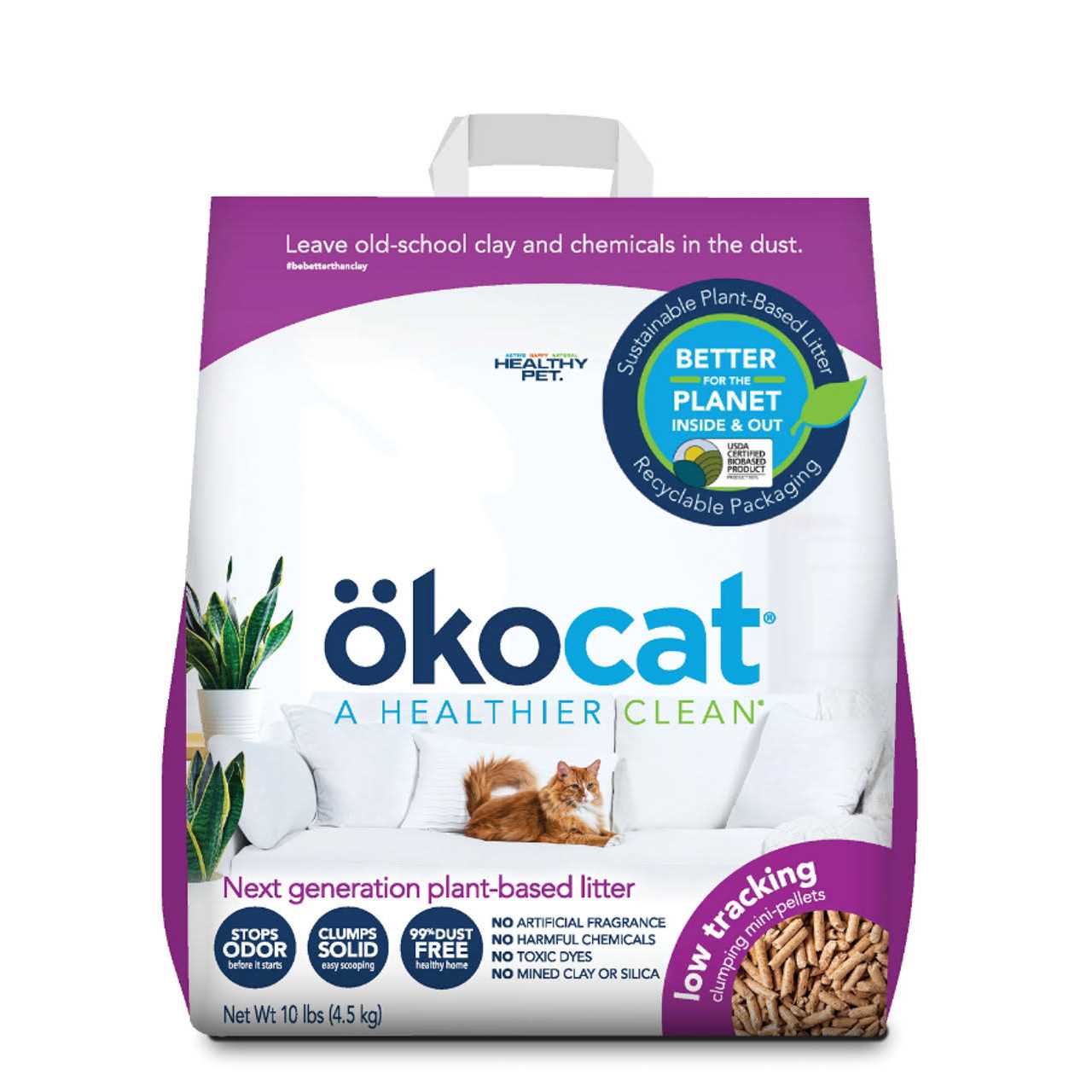 Okocat Low Tracking Clumping Mini Pellets Wood Cat Litter - Nail Gallerys