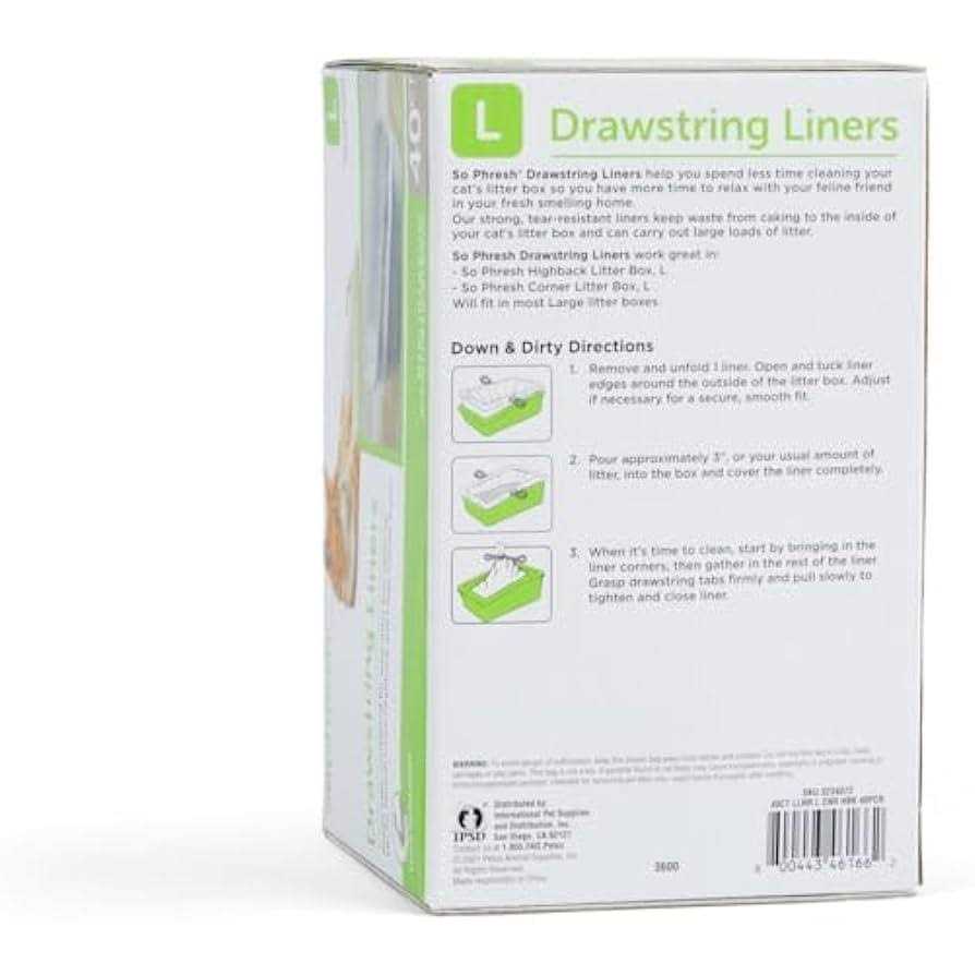 So Phresh Drawstring Liners for Highback Boxes for Cats - Nail Gallerys