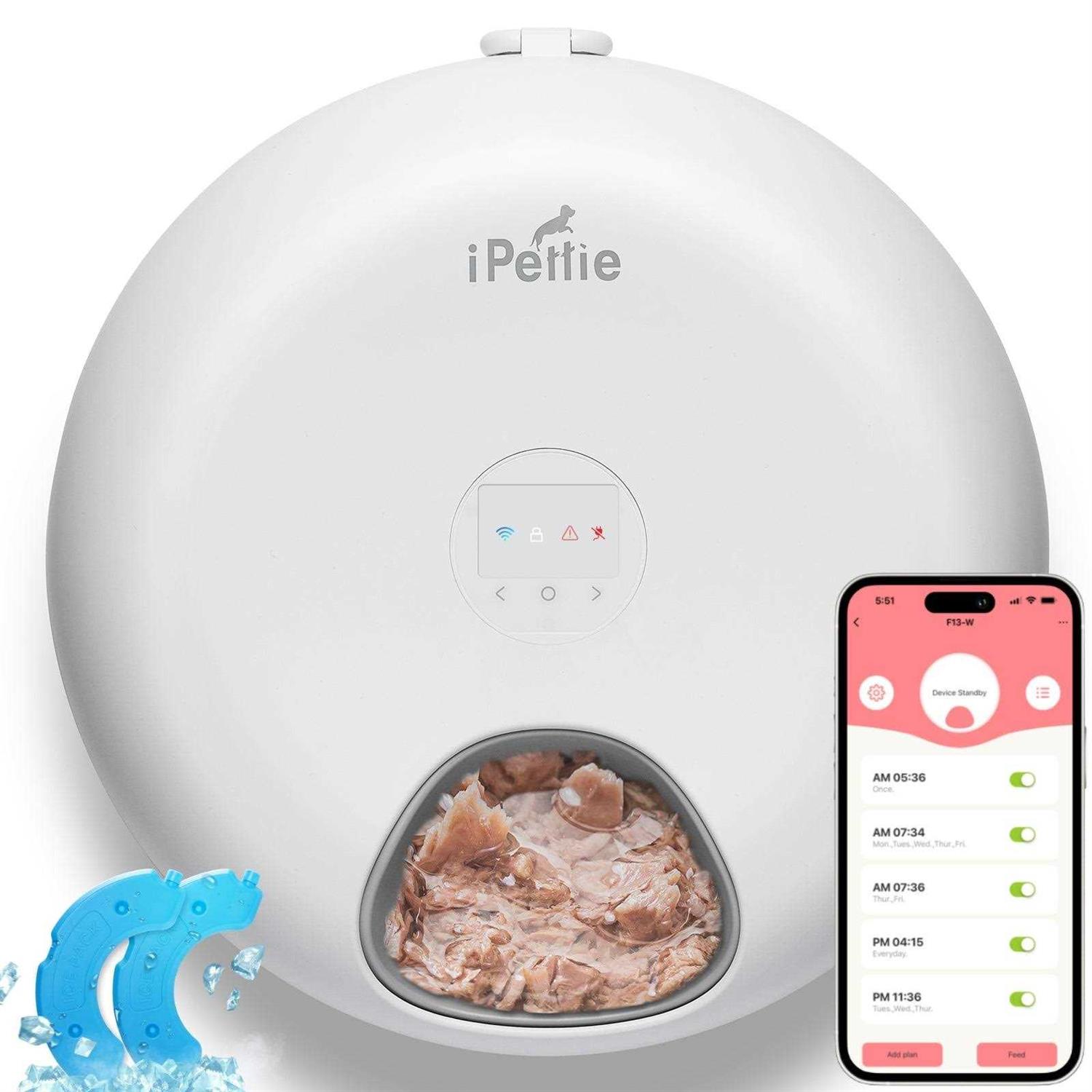 iPettie Donuts Frost 6 Meal Cordless Automatic Pet Feeder - Nail Gallerys