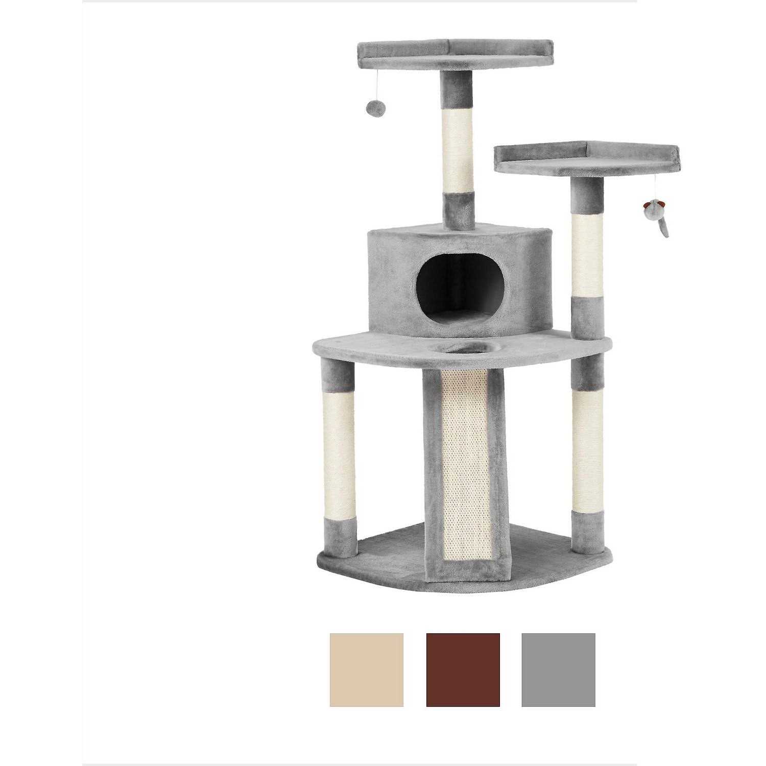 Frisco 48-in Faux Fur Cat Tree Condo - Nail Gallerys