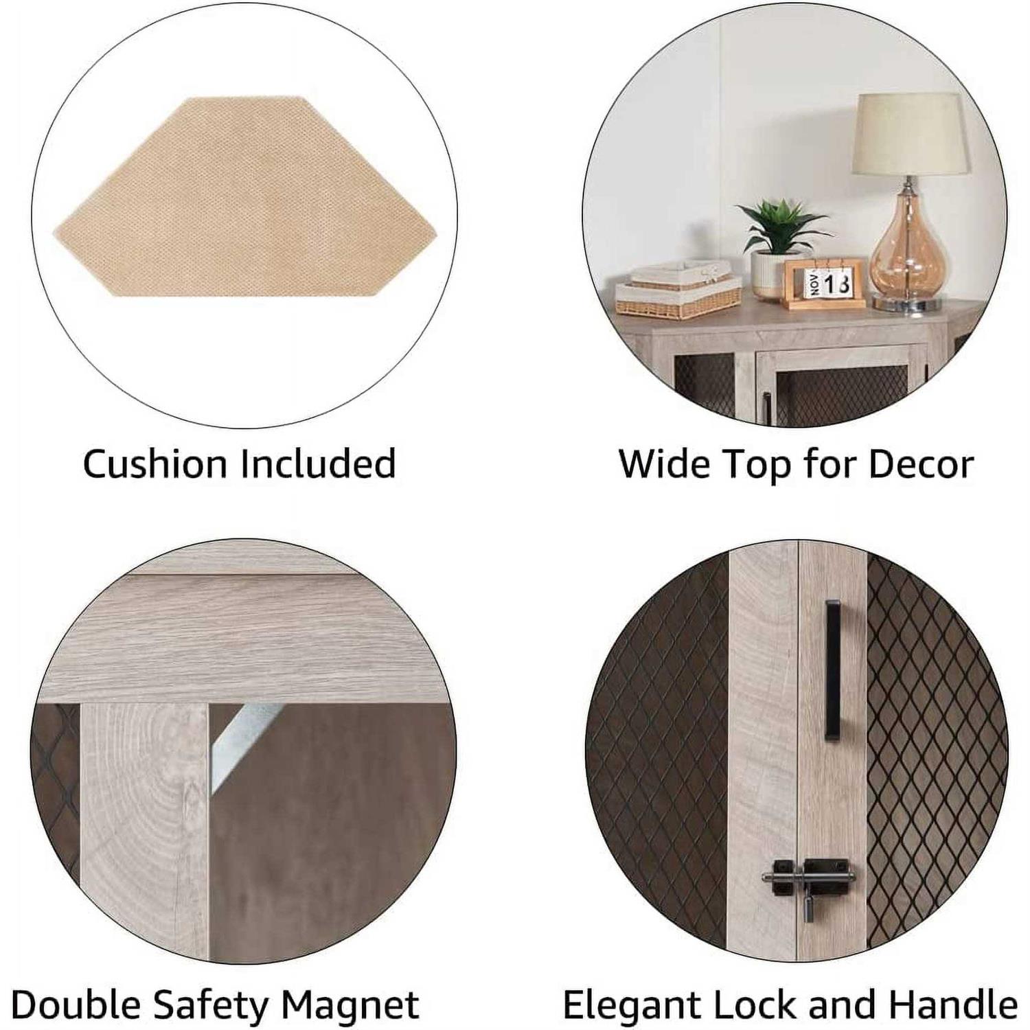 Unipaws Furniture Style Corner Dog Crate - Nail Gallerys