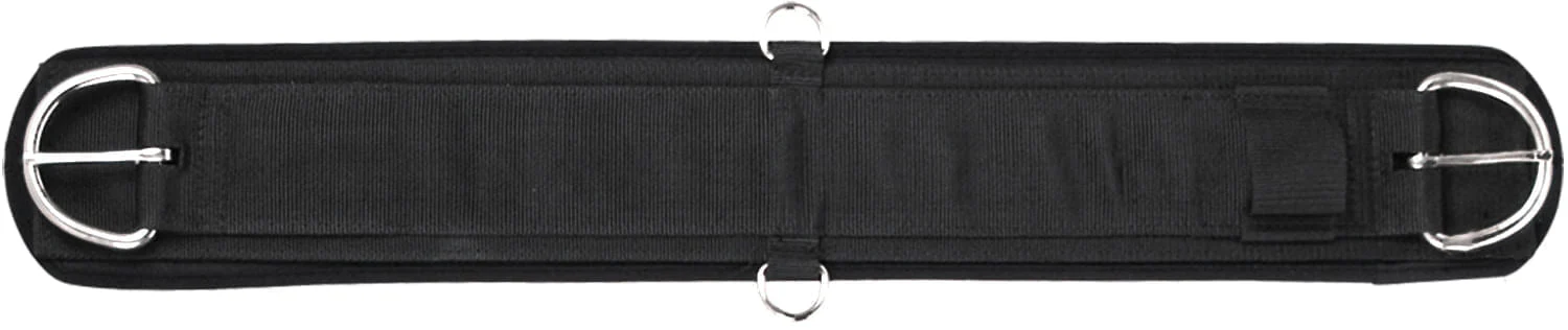 Mustang Straight Western Cinch, Black - Nail Gallerys