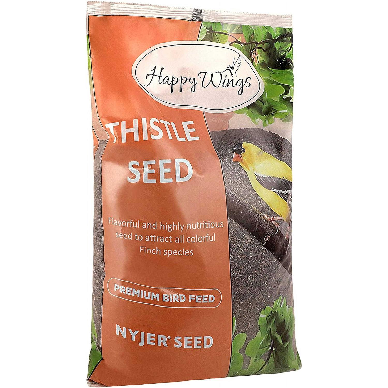 Happy Wings Thistle/Nyjer Seed Bird Food, No Growth Wild Bird Feed and Seed - Nail Gallerys