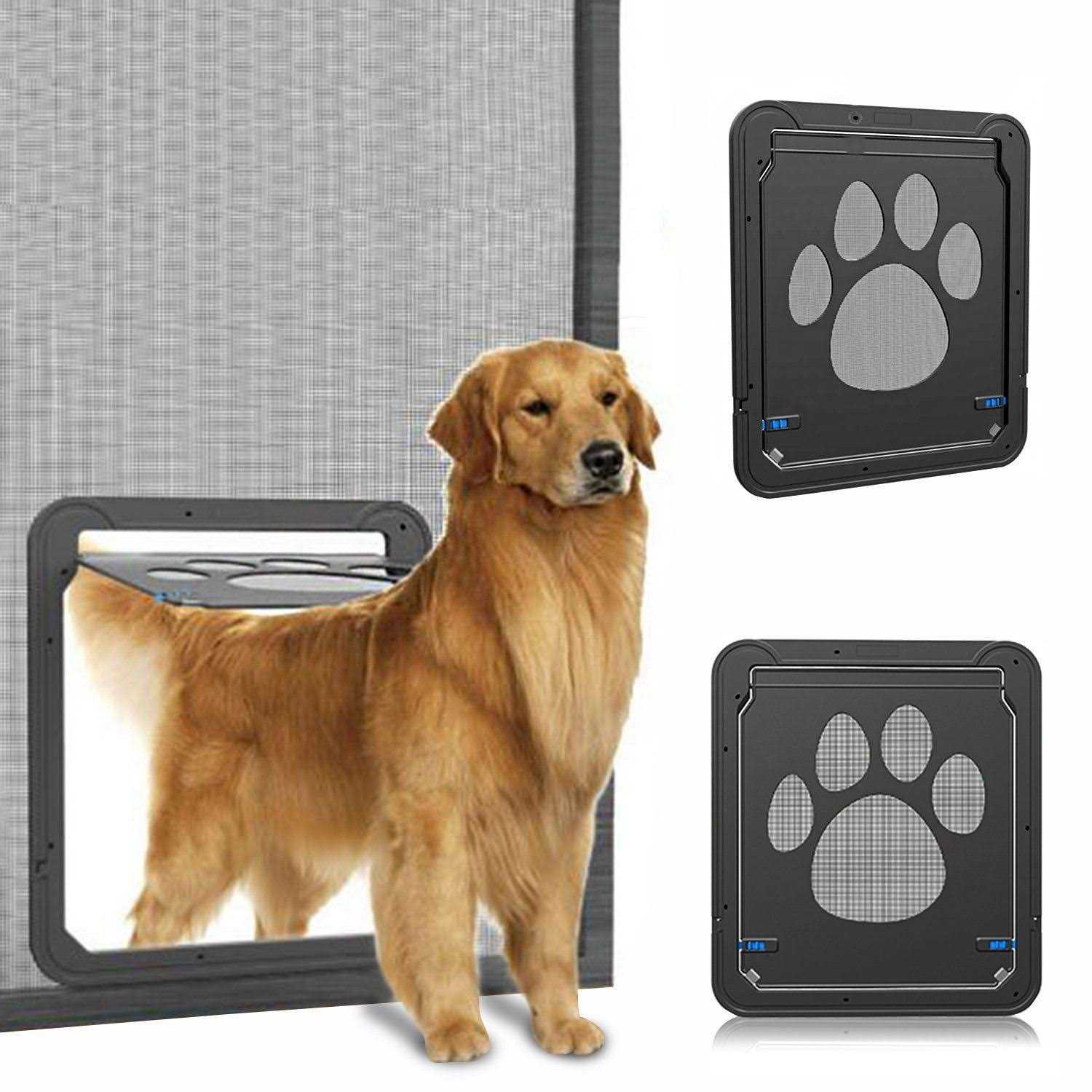 Ownpets Dog Screen Door Inside Door Flap 12x14x0.4 Inch Lockable Pet Screen Door - Nail Gallerys