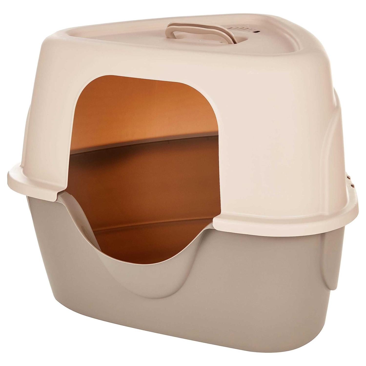petpetssmart Basics No-Mess Hooded Corner Cat Litter Box - Nail Gallerys