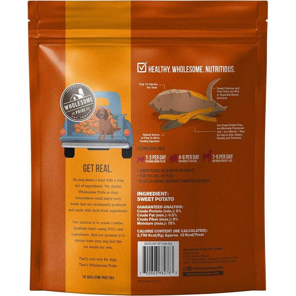 Wholesome Pride Sweet Potato Fries Dog Treats - Nail Gallerys