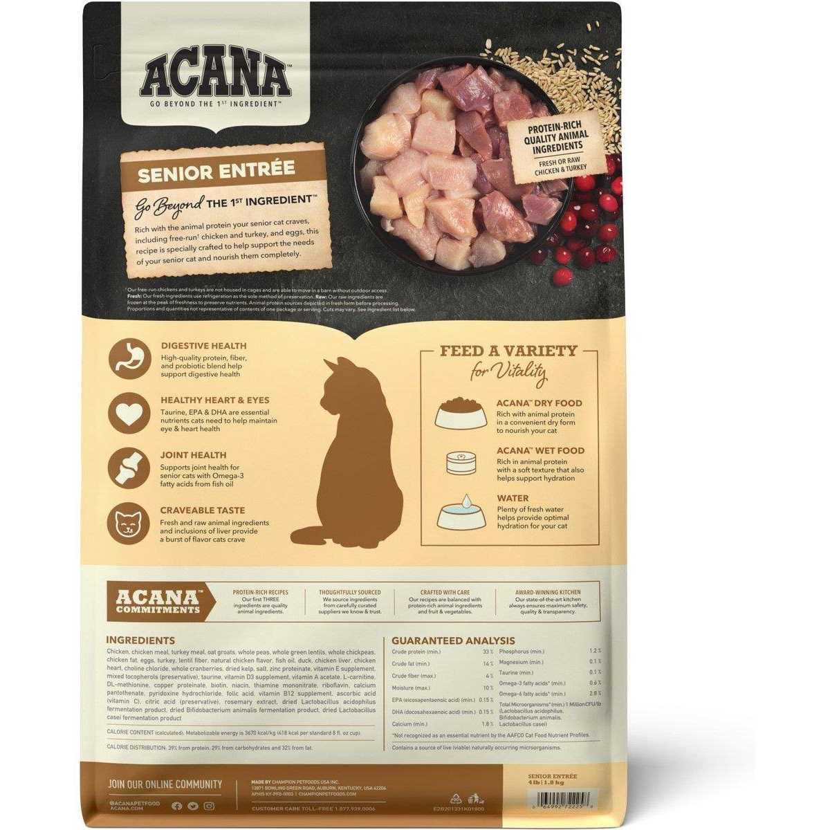 ACANA Senior Entree Chicken, Turkey Dry Cat Food - Nail Gallerys