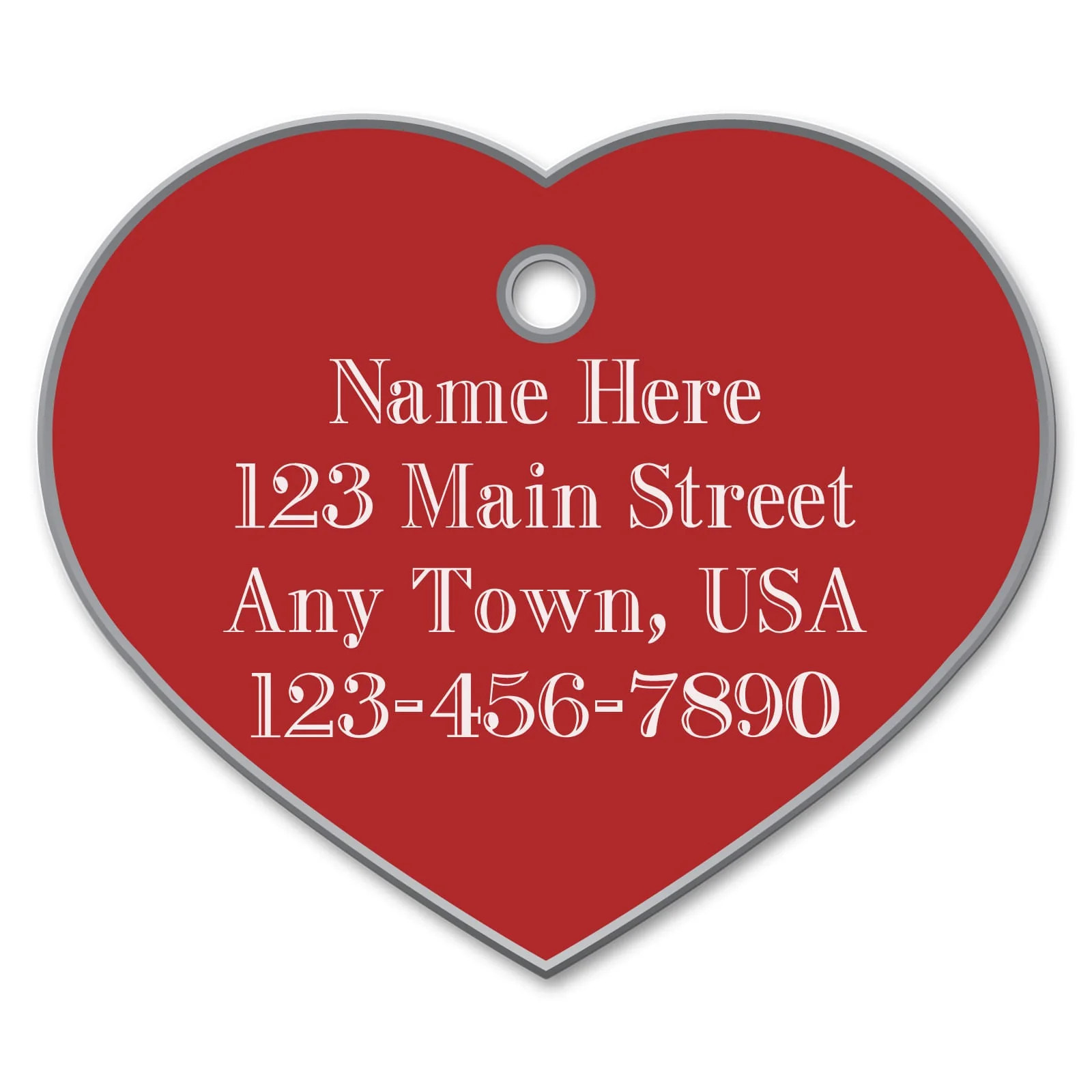 Large Heart Shaped Custom Personalized Dog Tags - Nail Gallerys