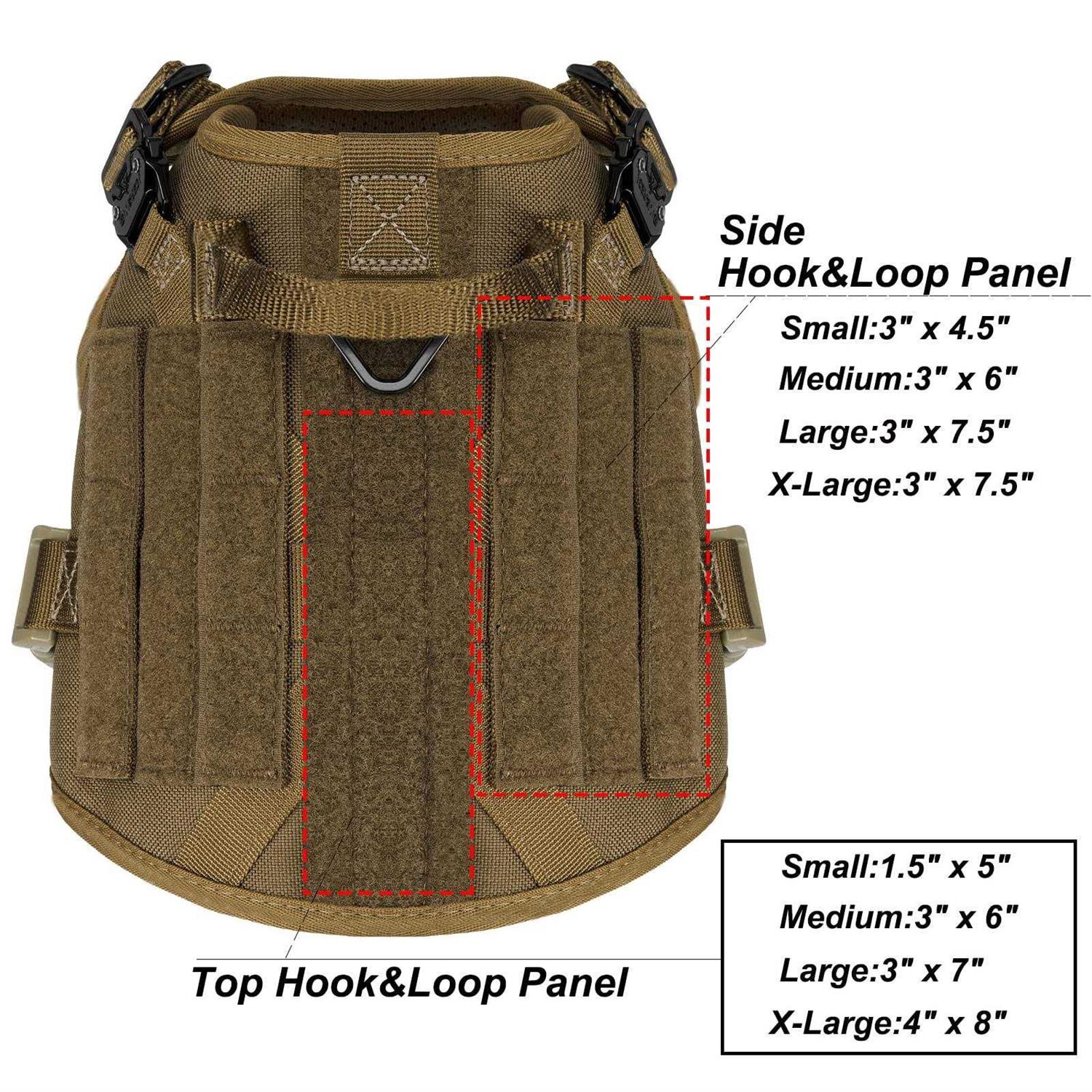 Icefang Tactical Dog Harness Size,2X Metal Buckle,Working Dog MOLLE Vest with Handle,No Pulling Front Leash Clip,Hook and Loop Panel - Nail Gallerys